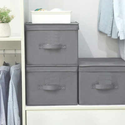 Combo 2 Hộp Đựng Đồ Đa Năng – Túi Vải Đựng Quần Áo Chăn Màn Phong Cách Thụy Điển Sang Trọng, Lịch Sự – Hàng Chính Hãng