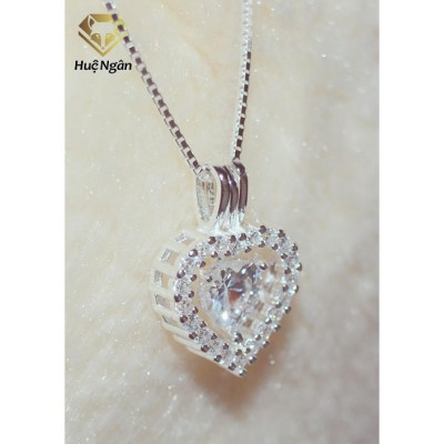 Dây chuyền bạc Ý 925 Huệ Ngân - Trái tim yêu thương PP1361