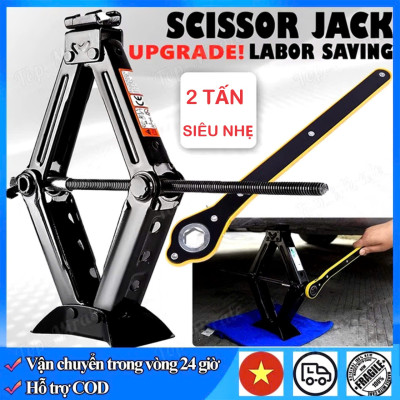 Kích Nâng Gầm Ô Tô, Xe Con, Xe Máy 2 Tấn Loại Dày Kèm Cờ Lê Nhỏ Gọn – Thay Lốp Khẩn Cấp Dễ Dàng