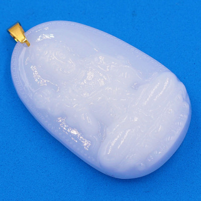 Mặt phật Đại Thế Chí Bồ Tát trắng 5cm kèm hộp nhung