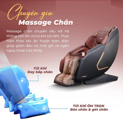 Ghế Massage Toàn Thân Lifesport LS-900, Ghế Massage Có 8 Chương Trình Massage Và 5 Bài Thủ Công Và 3 Bài Hỗ Trợ Giấc Ngủ