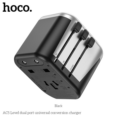Ổ cắm du lịch nhật bản, quốc tế, đa năng sạc nhanh có 2 cổng USB ổ cắm dòng điện phù hợp các loại chân cắm 4 chân cắm US - UK - EU - AUS AC5- Hàng chính hãng