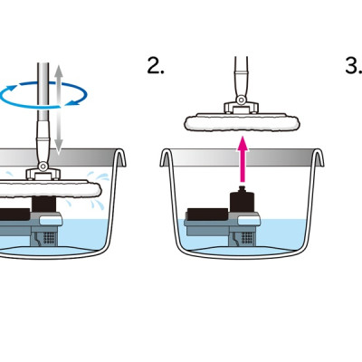 Bộ chổi lau nhà Azuma tiện ích, vòng xoay 360 độ cho khả năng lau chùi, vệ sinh ở những vị trí khó với tới - nội địa Nhật Bản