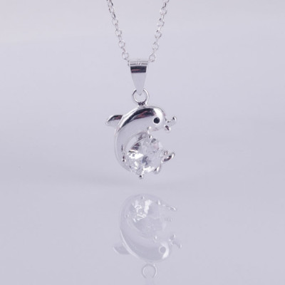 Dây chuyền trang sức bạc Ý S925 Bạc Xinh Huệ Ngân - Cá heo may mắn PP1275