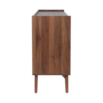 Tủ kệ trưng bày loại thấp BÌNH LONG chất liệu gỗ màu tự nhiên, 2 cánh kính