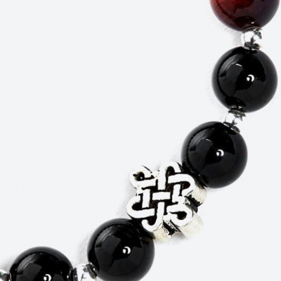 Vòng tay đá thiên nhiên phối charm kết đồng tâm size hạt 8mm - Ngọc Quý Gemstones