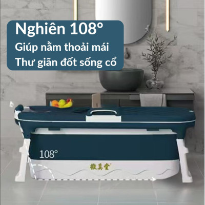 Bồn Tắm Bể Bơi Có Nắp Gập Gấp Xếp Gọn Lắp Ghép Cho Người Lớn Trẻ Em