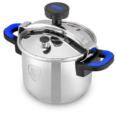 Nồi áp suất inox 304, chống nổ, dùng cho bếp từ bếp ga bếp hồng ngoại dung tích 6 lít và 8 lít hàng chính hãng