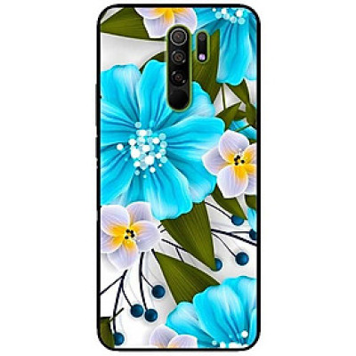 Ốp lưng dành cho Xiaomi Redmi 9 mẫu Hoa Xanh Trắng