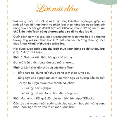 Làm Chủ Kiến Thức Toán Bằng Sơ Đồ Tư Duy Lớp 6 - Tập 1