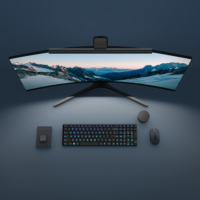 {LIMITED EDISION] ĐÈN TREO MÀN HÌNH THÔNG MINH YEELIGHT PRO RGB YLYTD0003 (màu đen) - Hỗ trợ Razer Chroma - Bản US có sẵn Adapter