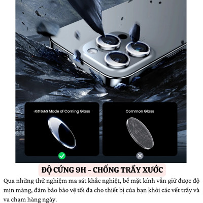Tấm dán kính cường lực màn hình & bảo vệ camera cho iPhone 16 Pro Max / iP 16 Pro hiệu WIWU Ultra Hard - Độ cứng 9H , Phủ Nano, Vát cạnh 2.5D, Lớp phủ Olephobic - Hàng nhập khẩu