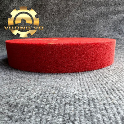 Bánh nỉ đỏ đánh bóng-nỉ đỏ đánh bóng inox kích thước 250x50x16mm #240 (Gía đã bao gồm VAT)