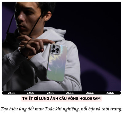 Ốp Lưng Cho iPhone 16 Pro Max / 16 Pro hiệu ZAGG Milan Snap Magnetic – Chống Sốc 4m, Vật Liệu Graphene Siêu Bền, Thiết Kế Chuyển Màu 360°, Siêu Mỏng Nhẹ - Hàng nhập khẩu