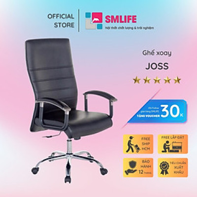 Ghế xoay văn phòng lưng cao da công nghiệp SMLIFE Joss