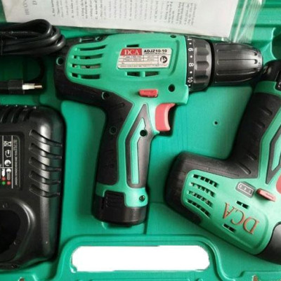 BỘ COMBO MÁY KHOAN PIN (ADJZ10-10)  VÀ MÁY SIẾT VÍT DÙNG PIN (ADPL02-8) DCA ADKIT01E - HÀNG CHÍNH HÃNG