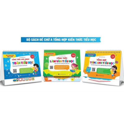 Sách - Bộ Lịch Công Thức Giải Nhanh Toán - Làm Văn Tiểu Học - Tổng Hợp Tiếng Anh Tiểu Học (Phiên bản 5.0)