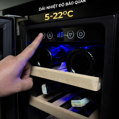 TỦ BẢO QUẢN RƯỢU - CIGAR KCWEU-3338 (SIDE BY SIDE 120L). Hàng chính hãng