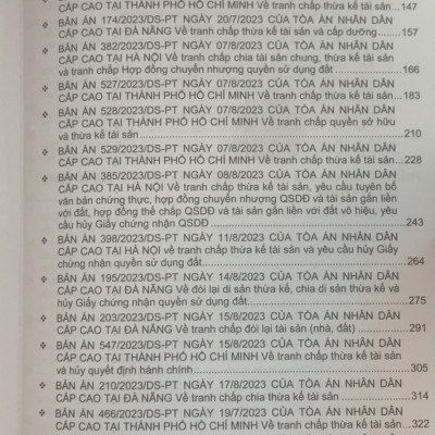 Combo 4 cuốn Tuyển tập các bản án của Tòa án nhân dân cấp cao