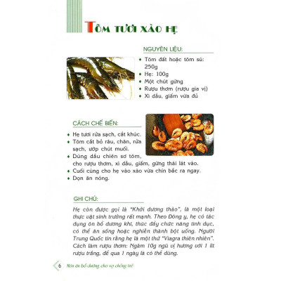 Sách - Món Ăn Bổ Dưỡng Cho Vợ Chồng Trẻ - Việt Thư