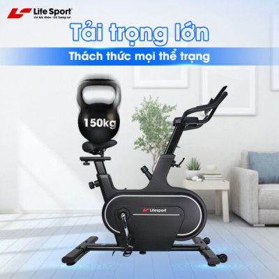 Xe Đạp Tập Lifesport LS-5977, Xe Đạp Tập Khung Sườn Chắc Chắn, Kháng Lực Đa Cấp Độ, Mà Hình Hiển Thị Chi Tiết Thông Số