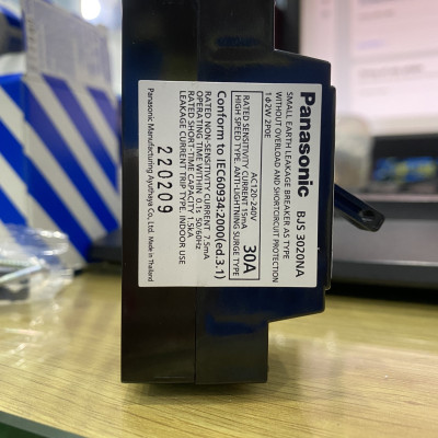 Cầu dao chống giật Panasonic BJS-3030NA2 dòng rò 15mA-30mA dòng tải 30A (CB cóc) - Hàng chính hãng