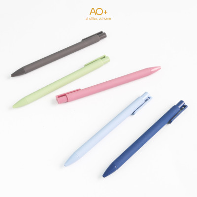 Bút Gel 0.5mm AO+ BG101, Bút Gel Mực Đen Nhanh Khô Thân Bút Nhiều Màu