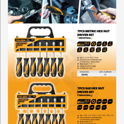 BỘ 7 CÂY VÍT ĐẦU LỤC GIÁC TOLSEN 20197 - HÀNG CHÍNH HÃNG