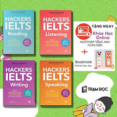 [ Thăng Long Books ] Bộ 4 Cuốn Hackers IELTS ( Listening + Reading + Speaking + Writing)