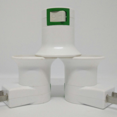 Bộ 3 chuôi đèn có công tắc đuôi E27.