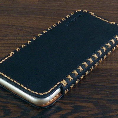 Bao da rút dạng hộp cho Iphone X/XS da bò thật