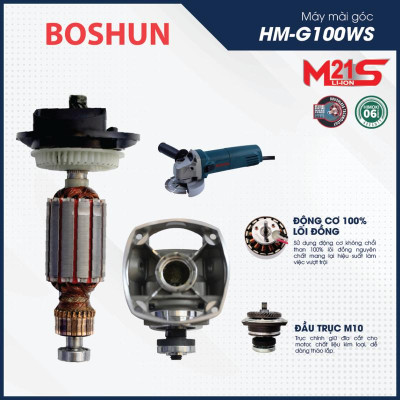 Máy mài điện boshun BS-G100WS dây đồng 100% Lỗi 1 đổi 1 bảo hành chính hãg 6 Tháng