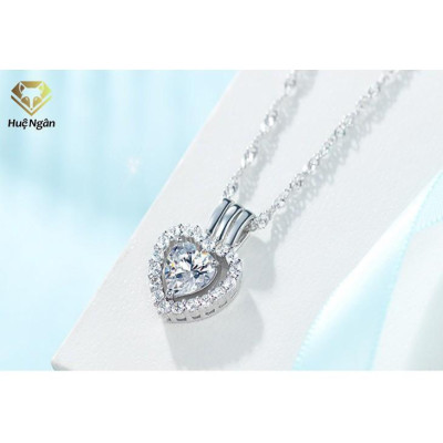 Dây chuyền bạc Ý 925 Huệ Ngân - Trái tim yêu thương PP1361