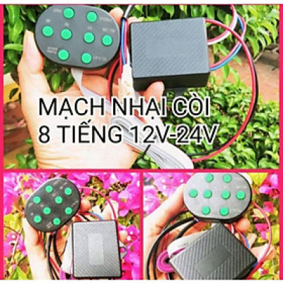BỘ NHẠI CÒI BÀN PHÍM KÊU 8 CHẾ ĐỘ CỰC TO HAY LẮP XE MÁY ÔTÔ MẪU MỚI