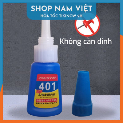 Keo Nước 401 Đa Năng Dán Móng, Cao Su, Kim Loại, Thủy Tinh, Nhựa
