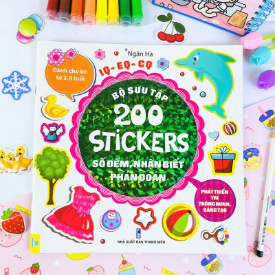 Sách - Bộ Sưu Tập 200 Stickers Phát triển trí thông minh, sáng tạo (Dành cho bé từ 2-8 tuổi) - ndbooks