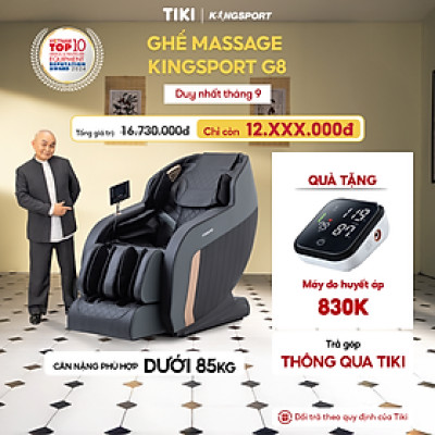 Ghế massage toàn thân KINGSPORT G8 với công nghệ làm ấm Warmtech, túi khí toàn thân massage nhiều cấp độ