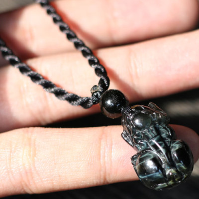 Mặt Dây Chuyền Tỳ Hưu Mắt Hổ Xanh Đen Ngọc Quý Gemstones MD5