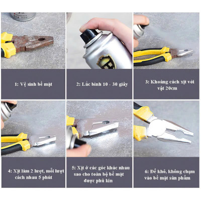 Sơn Xịt Mạ Inox Crom Chịu Nhiệt Loại Xịn – Siêu Bóng Chịu Nhiệt Cao, Dùng Cho Bô Xe, Động Cơ, Chống Rỉ Sét