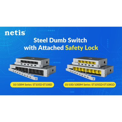 Bộ Chia Mạng NETIS Nhanh 5 - 8 Cổng 10/100/1000M RJ45 port ST105GD - ST108GD bảo hành 24 tháng - Hàng chính hãng