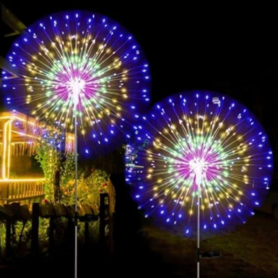 1 CÂY ĐÈN LED TRANG TRÍ SÁNG PHAO HOA NĂNG LƯỢNG MẶT TRỜI HIỆU ỨNG NHIỀU MÀU SẮC CỰC ĐẸP