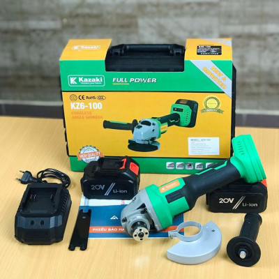 MÁY MÀI PIN 21V (MOTOR TỪ) KAZAKI KZ6-100 (CHÂN PIN MAKITA, 2 PIN 4AH, 1 SẠC )- HÀNG CHÍNH HÃNG