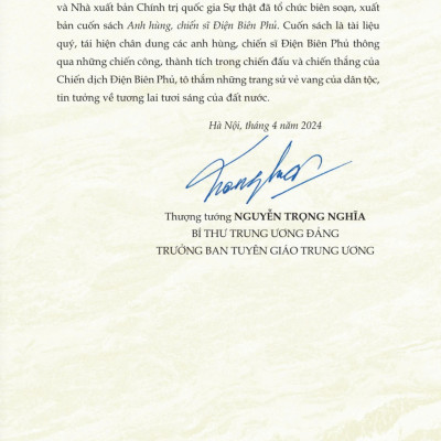 Anh hùng, chiến sĩ Điện Biên P.hủ (bản in 2024)