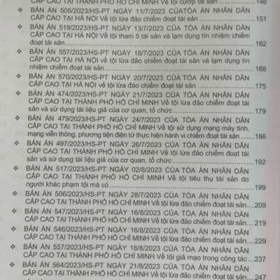 Combo 4 cuốn Tuyển tập các bản án của Tòa án nhân dân cấp cao