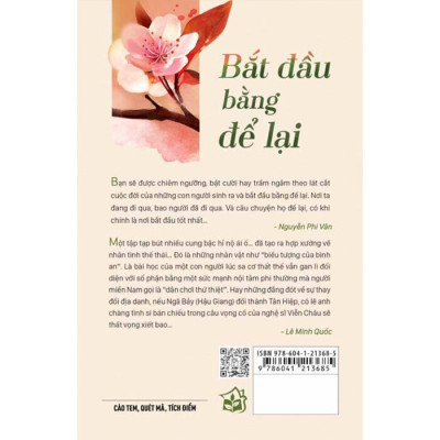 BẮT ĐẦU BẰNG ĐỂ LẠI - Dương Thành Truyền - (bìa mềm)