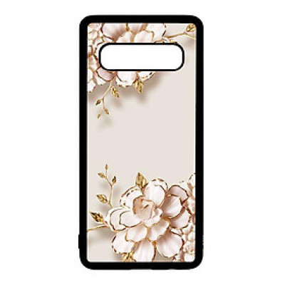 Ốp lưng điện thoại dành cho Samsung S10  Tranh Hoa Nền Trắng