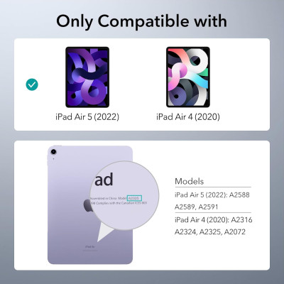 Bao Da dành cho iPad Air 5 2022 / iPad Air 4 2020 10.9 inch ESR Shift Magnetic Case 360 - Hàng Chính Hãng