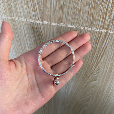 Lắc tay Cho Bé Bạc Ta Mix Charm Bi Tròn Bạc Hiểu Minh LTE575