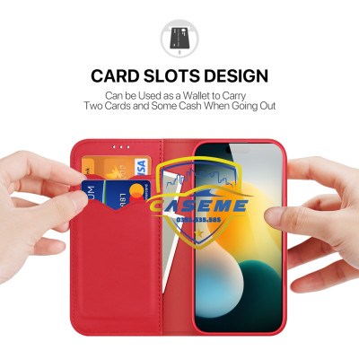 Bao Da Dux Ducis Hivo Series Kèm Ví Đựng Thẻ Cho iPhone Air, iPhone 17, iPhone 17 Pro, iPhone 17 Pro Max - Hàng Nhập Khẩu