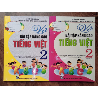 ` Sách - Combo Vở bài tập nâng cao Tiếng Việt 2 (Tập 1 +Tập 2) - Định hướng phát triển năng lực